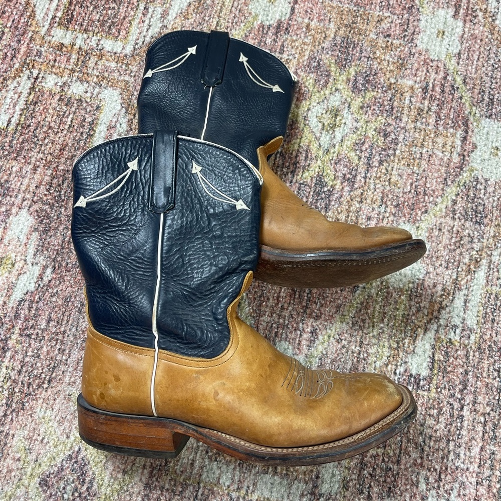 Anderson Bean Two-Tone Tan & Black Western Boots